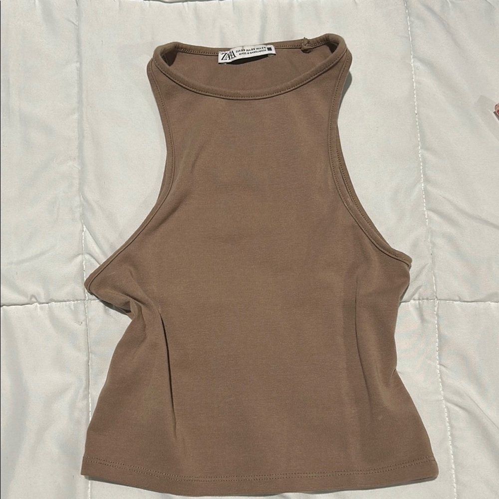 Zara Brown Sleeveless Women's Top